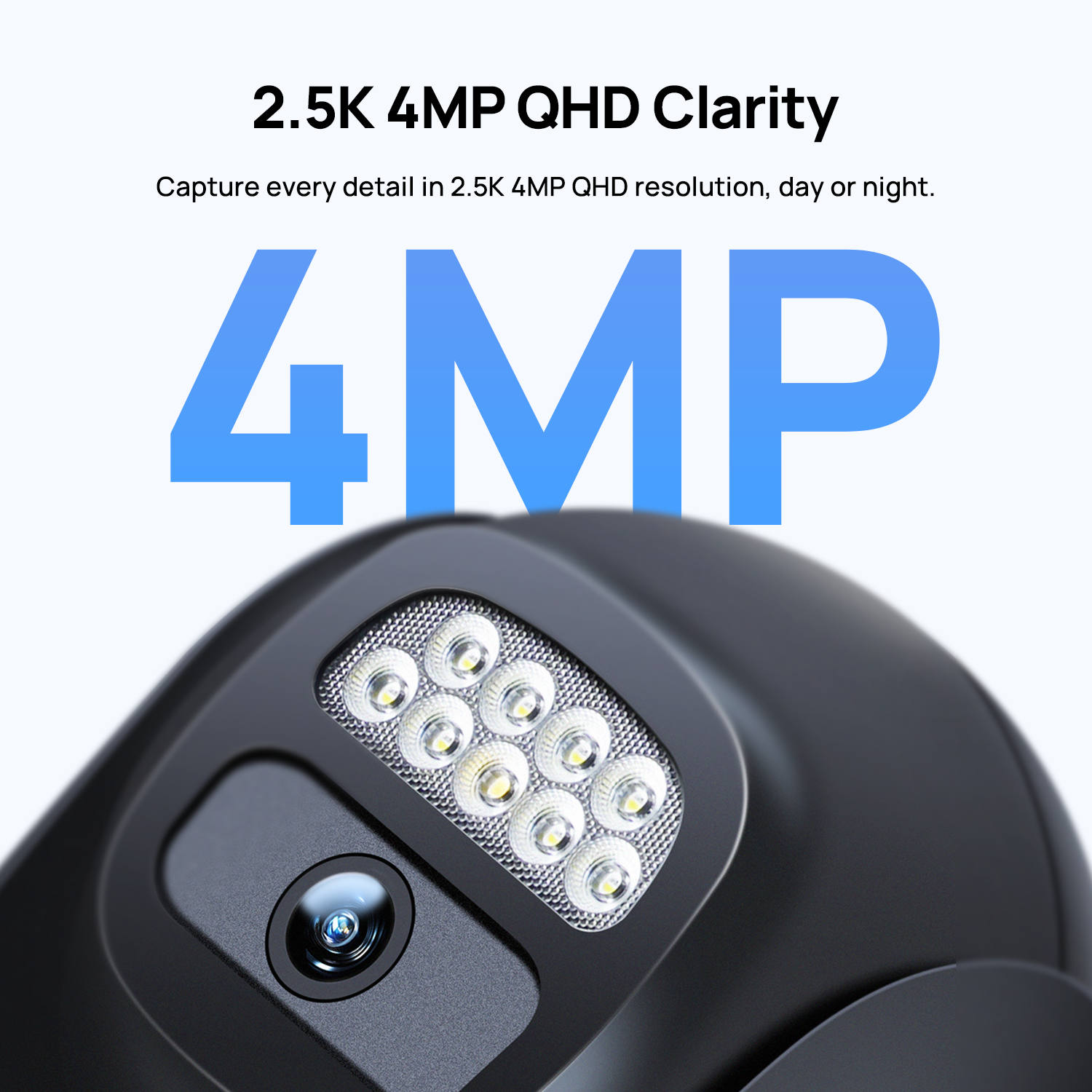 Anona Orbis captures clear 2.5K 4MP QHD footage, helping you see sharper details around your property both day and night.