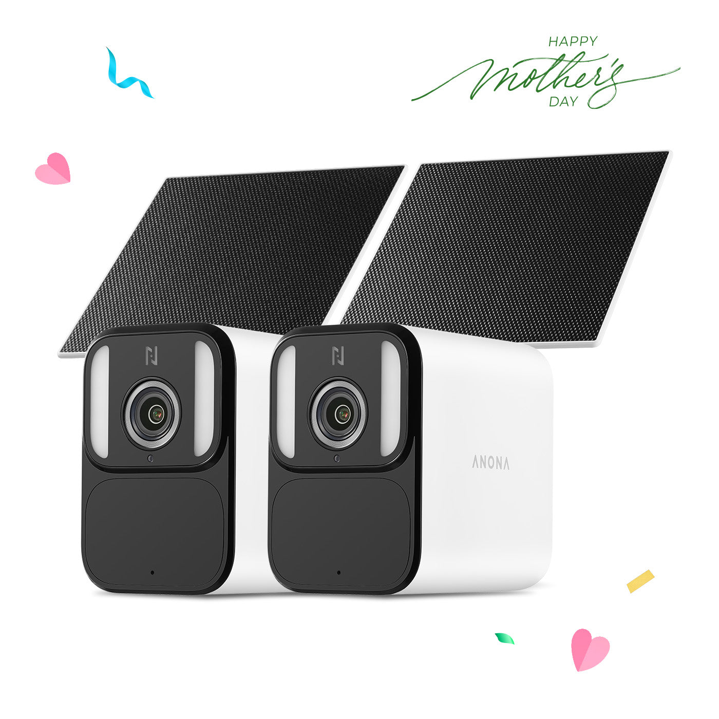 Anona Lucio 2.5K 4MP QHD AI Solar/Battery Powered Security Camera