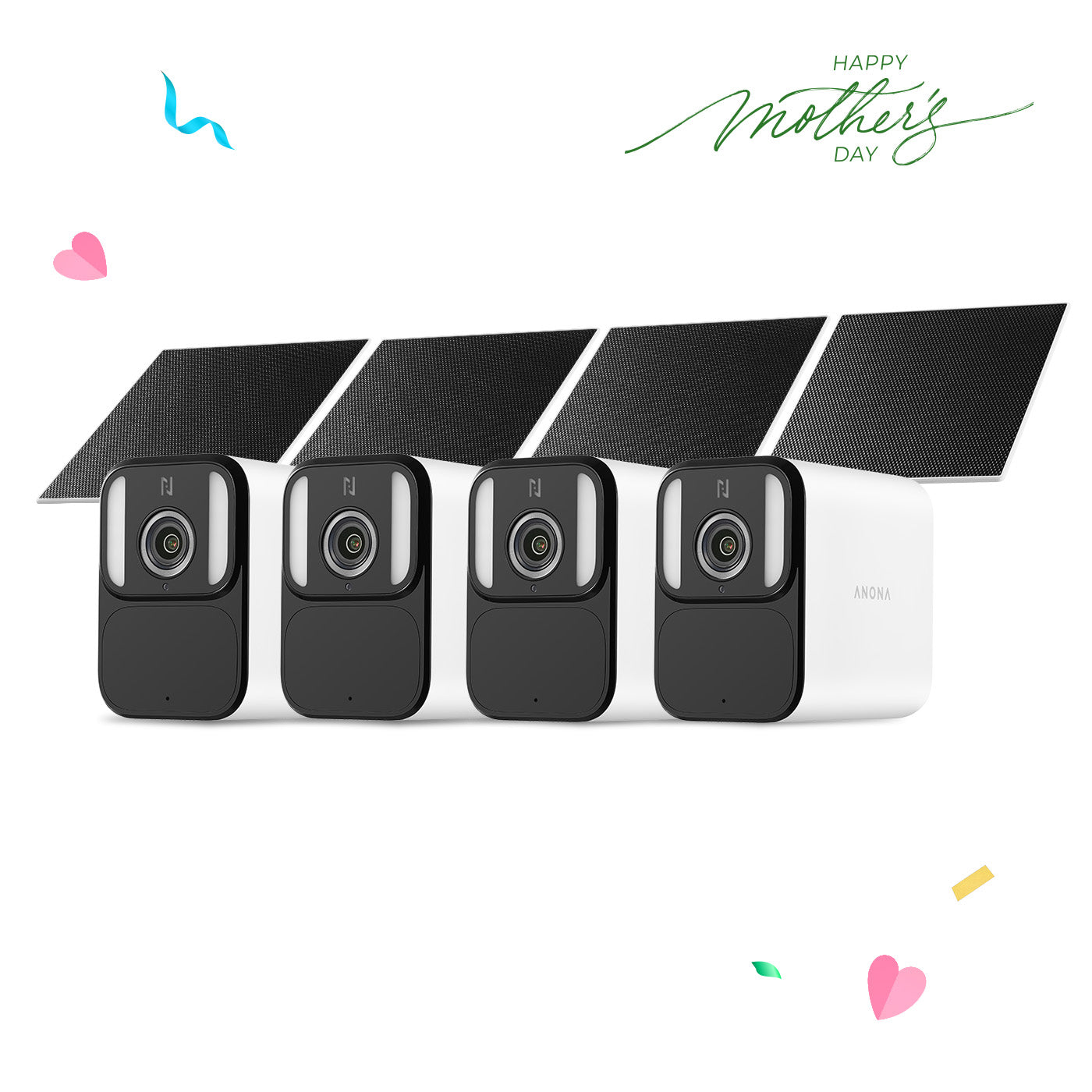 Anona Lucio 2.5K 4MP QHD AI Solar/Battery Powered Security Camera