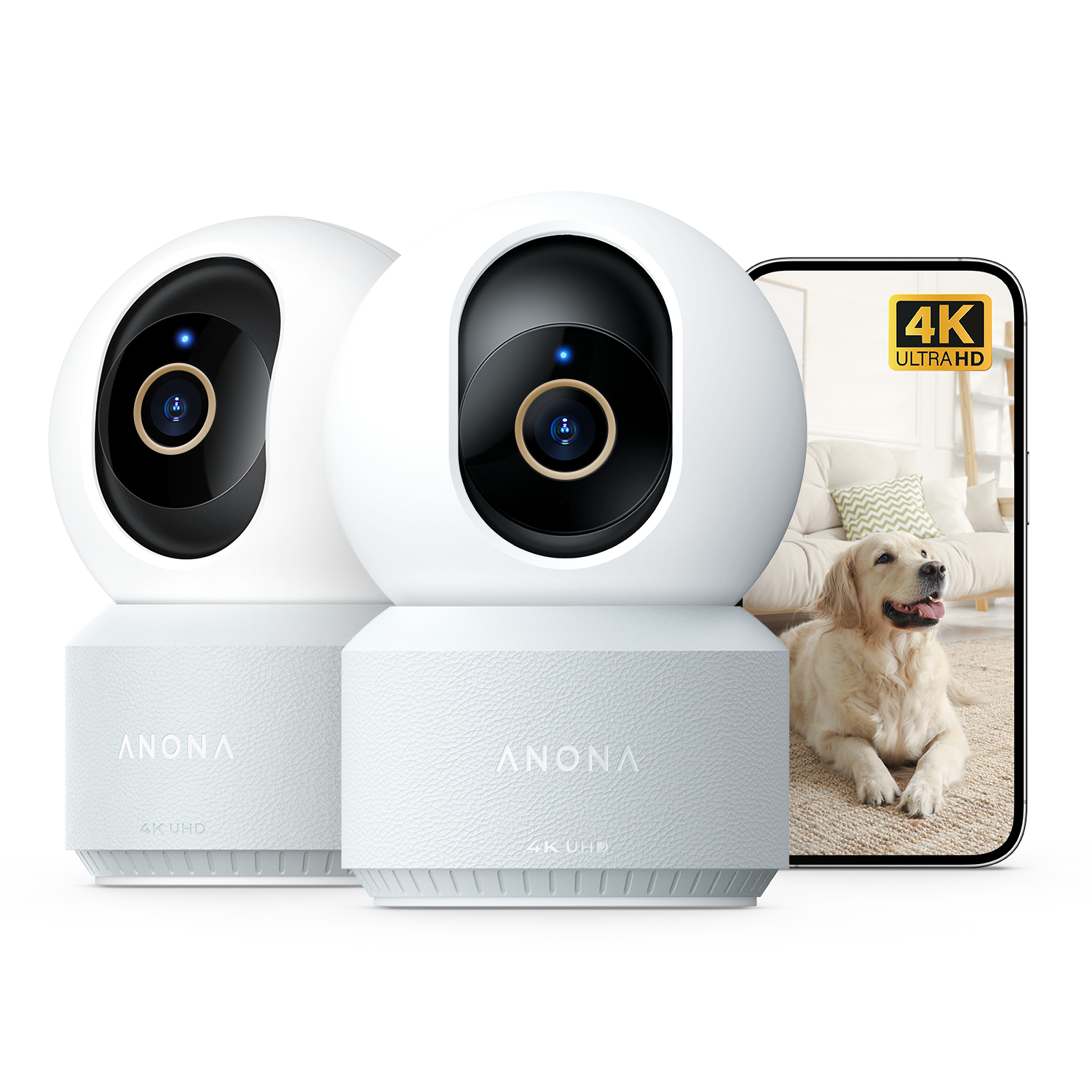 Anona Pano - 4K UHD 360° Pan Tilt Dual-Band Wi-Fi 6 Indoor AI Security Camera