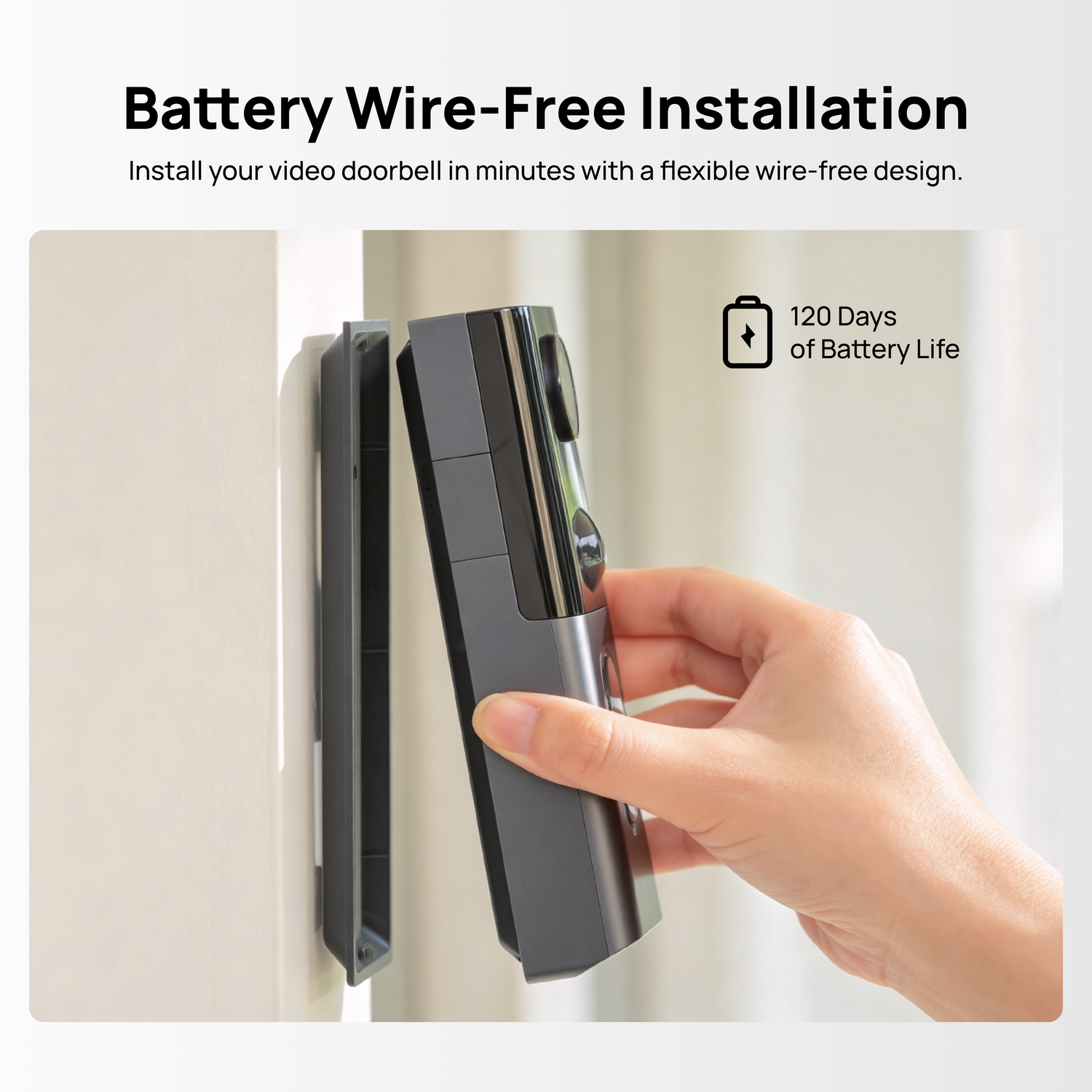 2K+ 5MP Dual Camera Video Doorbell with Chime