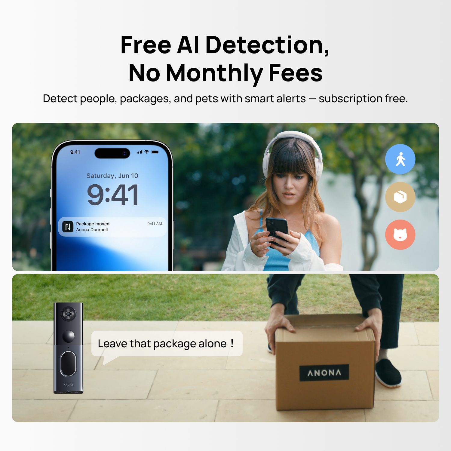 2K+ 5MP Dual Camera Video Doorbell with Chime