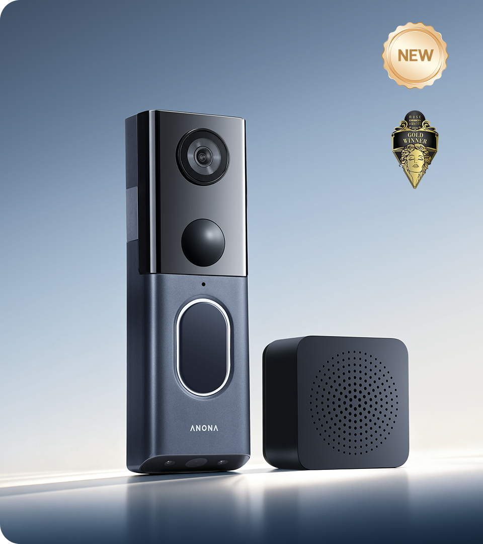 Anona 2K+ Dual Camera Video Doorbell with Chime