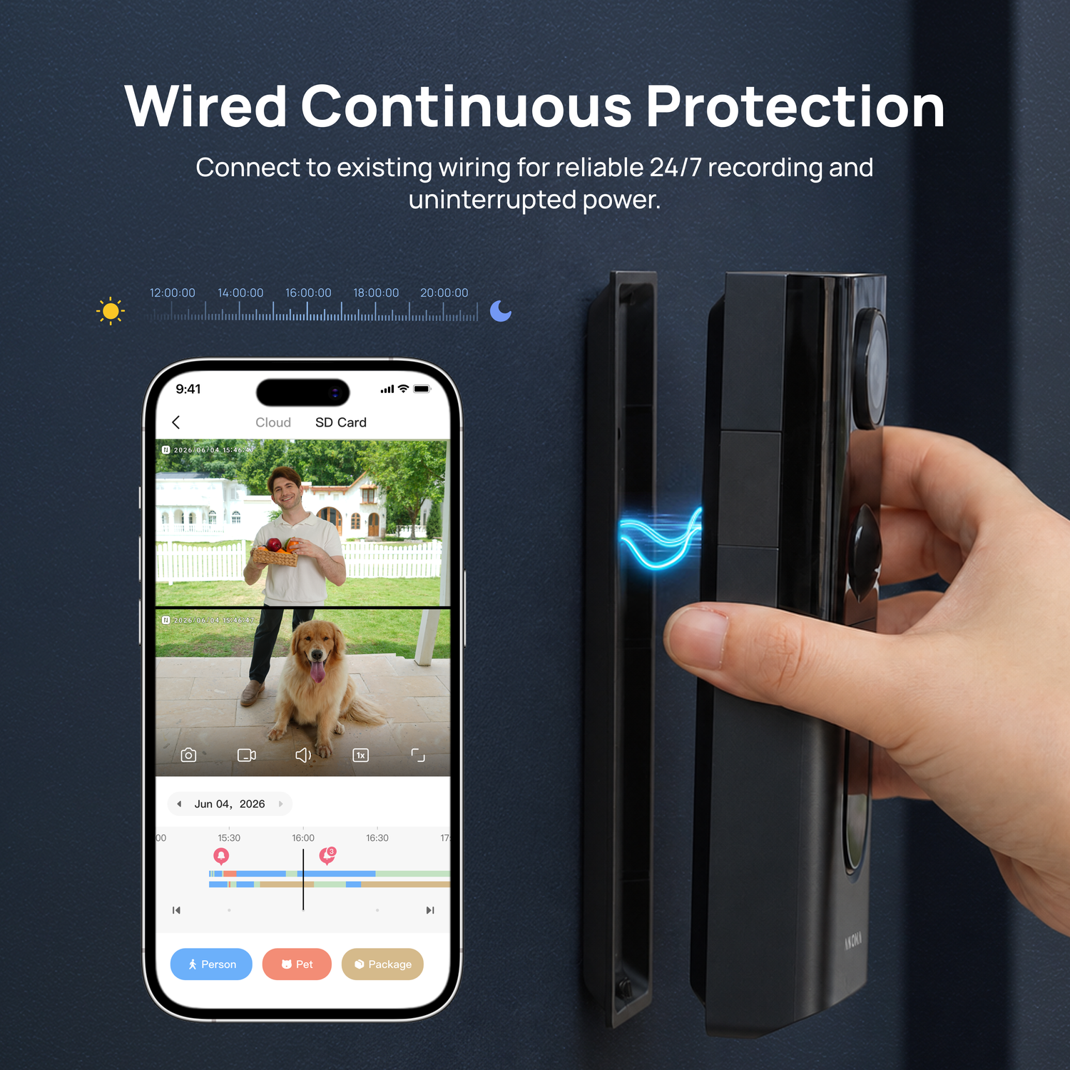 2K+ 5MP Dual Camera Video Doorbell with Chime