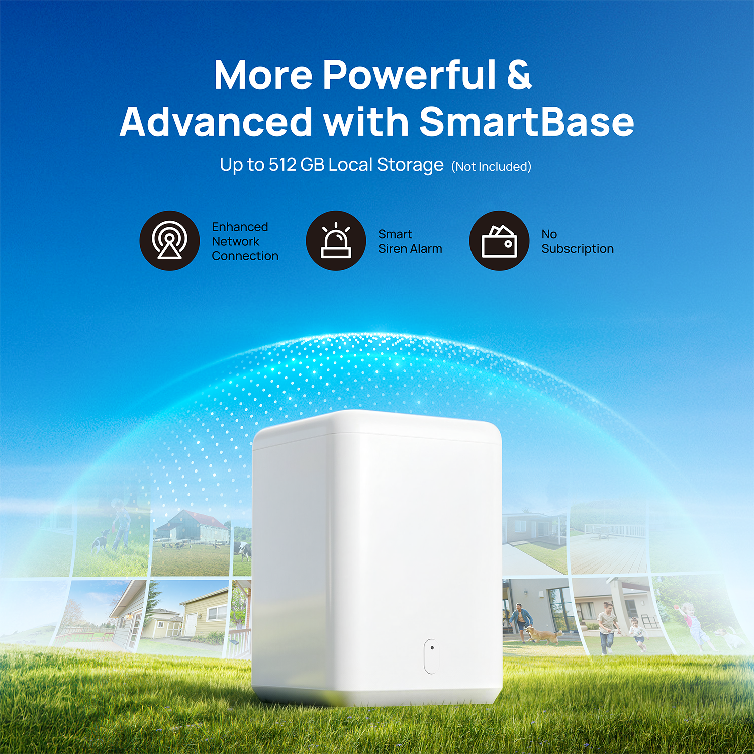 Anona Aurora + SmartBase Kit | 4K UHD 24/7 AOV Solar Outdoor AI-powered Camera Security System